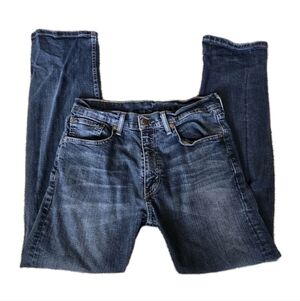 Levis 505 Jeans Mens 32x32 Blue Regular Fit Straight Leg Medium Wash Denim Pants